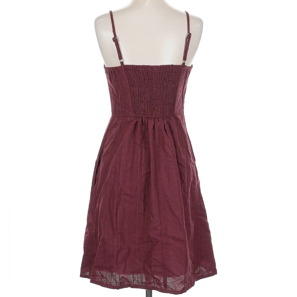 Universal Thread Front Button Rayon Linen Midi Su… - image 3